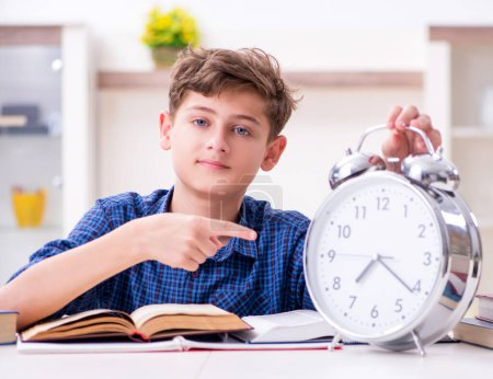 Photo for The kid preparing for school at home - Royalty Free Image