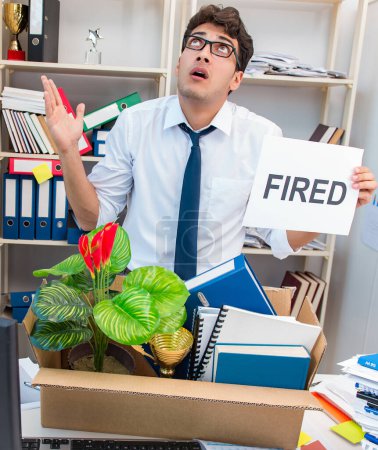 Photo for Employee being fired from work made redundant - Royalty Free Image