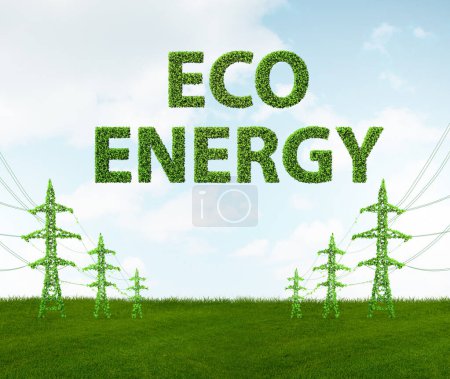 Foto de Concepto de energía verde y ecológica - 3D renderizado - Imagen libre de derechos