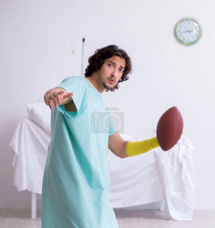 Photo for The young man staying in hospital in transfusion concept - Royalty Free Image
