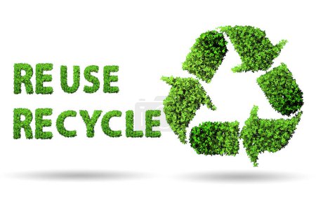 Photo for Recycling logo with the ecology concept - Royalty Free Image
