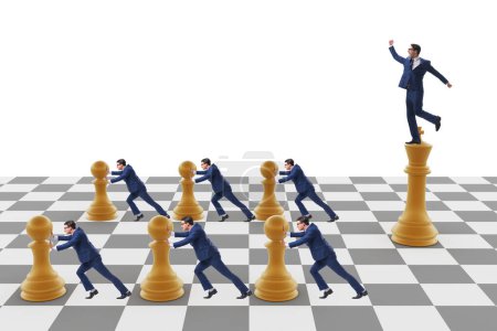 Photo for Businessman shouting in game of chess - Royalty Free Image