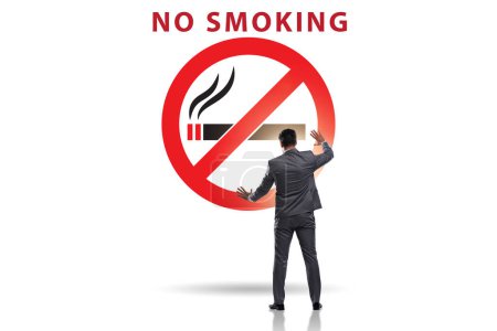 Téléchargez les photos : Concept anti-tabac avec logo anti-tabac - en image libre de droit