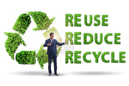 Foto de Logotipo de reciclaje con el concepto de ecología - Imagen libre de derechos