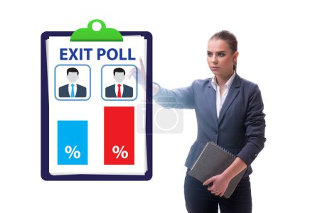 Exit poll concept for the elections