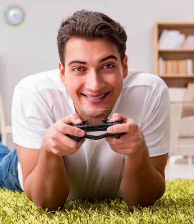 Photo for The man addicted to computer games - Royalty Free Image