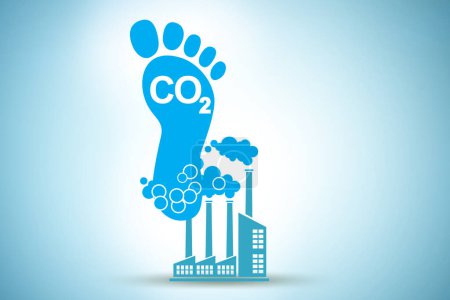 Téléchargez les photos : Concept d'empreinte carbone avec la pollution - en image libre de droit