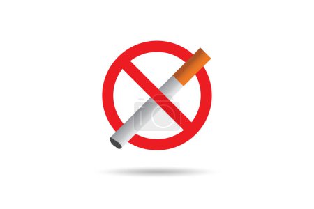 Photo for Anti smoking concept with the antismoking logo - Royalty Free Image