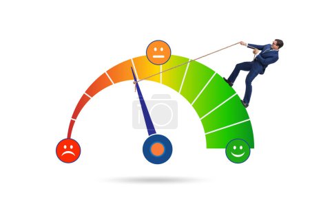 Photo for Satisfaction meter in the customer opinion concept - Royalty Free Image