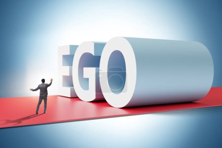 Ego personality concept with the businessman