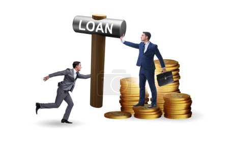 Photo for Businessman in the loan and debt concept - Royalty Free Image