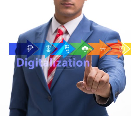 Photo for The digital transformation and digitalization technology concept - Royalty Free Image