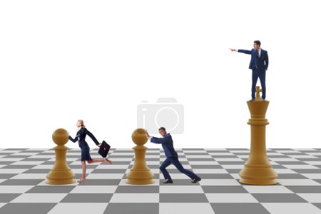 Foto de Empresario gritando en juego de ajedrez - Imagen libre de derechos