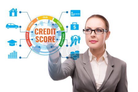 Photo for Businessman in the credit score concept - Royalty Free Image