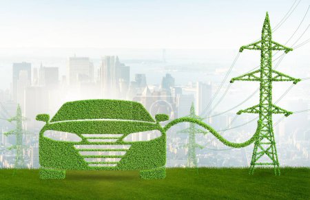 Green clean energy concept - 3d rendering