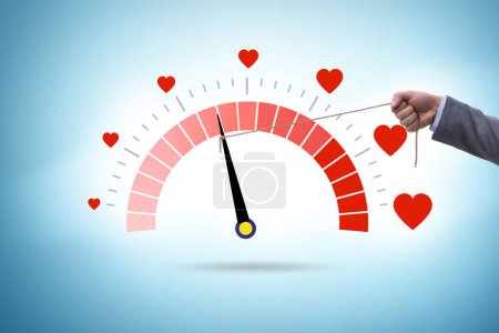 Photo for Love meter concept for the valentines day - Royalty Free Image