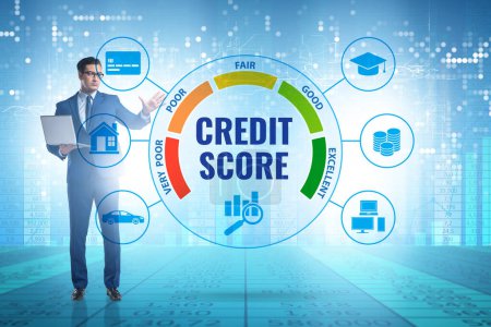 Photo for Credit score concept with the businessman - Royalty Free Image