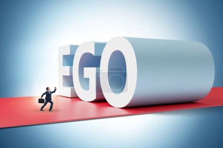 Ego concepto de personalidad con el hombre de negocios