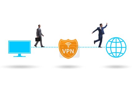 Téléchargez les photos : Réseau privé virtuel Concept de cybersécurité VPN - en image libre de droit