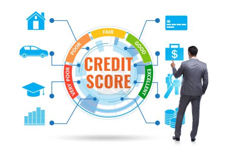 Photo for Credit score concept with the businessman - Royalty Free Image