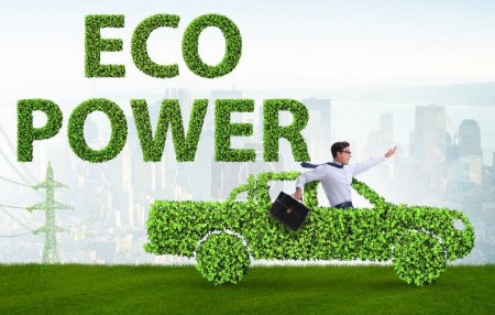 Téléchargez les photos : La voiture électrique et le concept d'énergie verte - en image libre de droit
