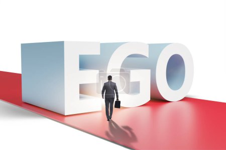 Ego concepto de personalidad con el hombre de negocios