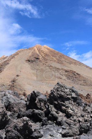 Spain- canary islands- roques de garcia rock formations with mount teide in backgroundimages