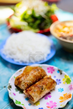 Photo for Vietnamese fried vegetarian spring rolls - Royalty Free Image