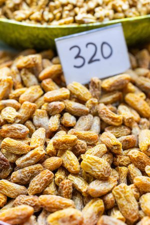 Photo for Dried dates at Chandni Chowk spice market in Old Delhi India - Royalty Free Image