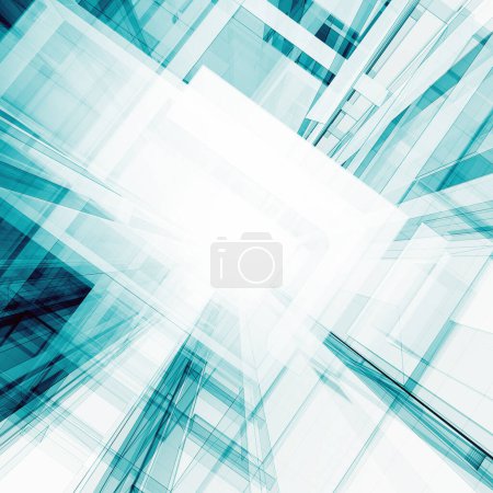 Abstract architecture. Concept view background 3D rendering puzzle 644237398