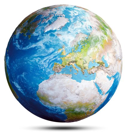 Téléchargez les photos : Globe planète Terre. Éléments de cette image fournis par la NASA. Rendu 3d - en image libre de droit