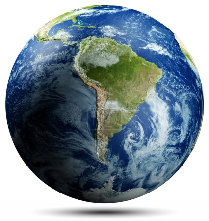 Foto de Sudamérica - planeta Tierra. Elementos de esta imagen proporcionados por la NASA. renderizado 3d - Imagen libre de derechos