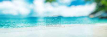 Photo for Lost tropical coastline panorama blur background - Royalty Free Image