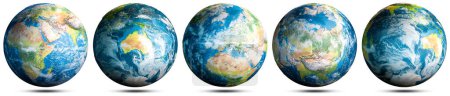 Photo for Earth globe map set. Elements of this image furnished by NASA. 3d rendering - Royalty Free Image