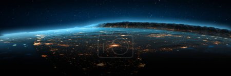 Foto de Luces de la ciudad India. Elementos de esta imagen proporcionados por la NASA. renderizado 3d - Imagen libre de derechos