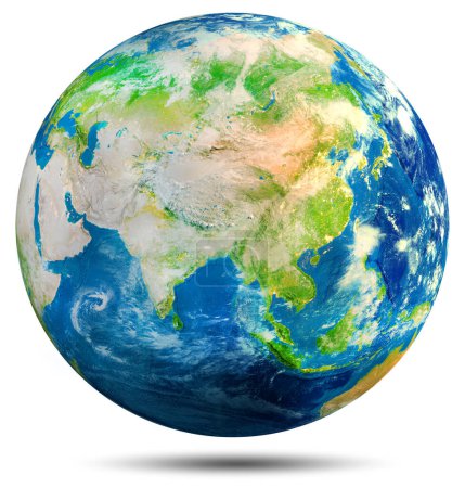 Foto de Planeta Tierra - Asia. Elementos de esta imagen proporcionados por la NASA. renderizado 3d - Imagen libre de derechos