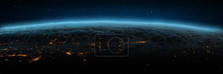 Photo for Himalayas, India city lights. Elements of this image furnished by NASA. 3d rendering - Royalty Free Image