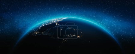 Photo for Planet Earth - Central America, Caribbean. Elements of this image furnished by NASA. 3d rendering - Royalty Free Image