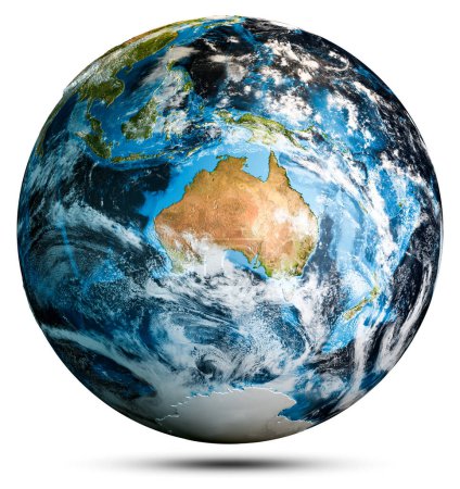 Téléchargez les photos : World map planet Earth. Elements of this image furnished by NASA. 3d rendering - en image libre de droit