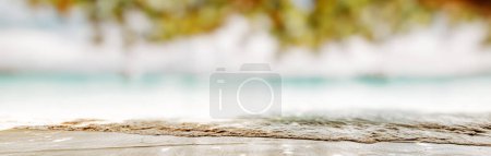 Photo for Troical ocean beach, nature background - Royalty Free Image