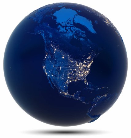 Téléchargez les photos : Planète Terre - Canada, États-Unis. Éléments de cette image fournis par la NASA. Rendu 3d - en image libre de droit
