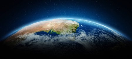 Foto de Australia, Oceanía - planeta Tierra. Elementos de esta imagen proporcionados por la NASA. renderizado 3d - Imagen libre de derechos