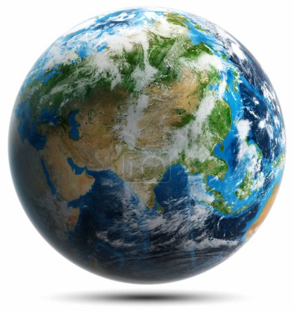 Planet Erde Globus Weltkarte isoliert. Elemente dieses Bildes stammen von der NASA. 3D-Darstellung