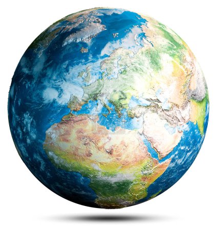 Téléchargez les photos : Planète Terre globe monde. Éléments de cette image fournis par la NASA. Rendu 3d - en image libre de droit