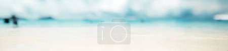Foto de Playa tropical bokeh panorama. Fondo de verano - Imagen libre de derechos