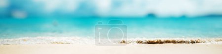 Photo for Tropical blur panorama, ocean beach - Royalty Free Image