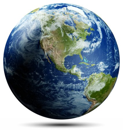 América, Estados Unidos, México - planeta Tierra. Elementos de esta imagen proporcionados por la NASA. renderizado 3d