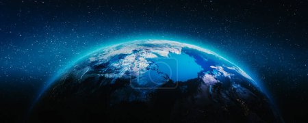 Téléchargez les photos : Territoire de la planète Terre. Éléments de cette image fournis par la NASA. Rendu 3d - en image libre de droit