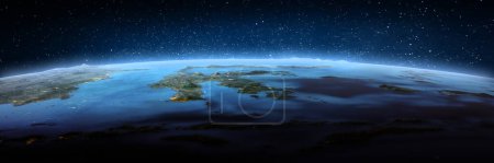 Photo for Sulawesi island, landscape frome space. Elements of this image furnished by NASA. 3d rendering - Royalty Free Image