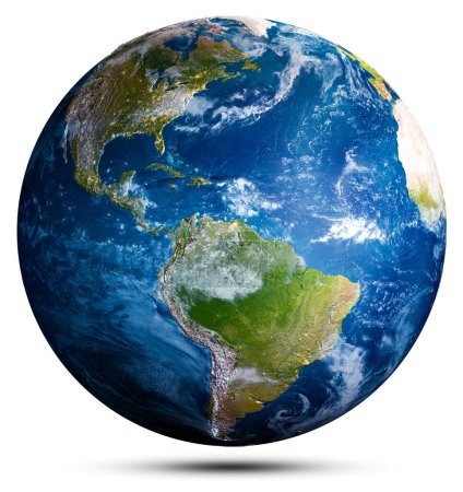 Téléchargez les photos : Carte du monde du globe terrestre. Éléments de cette image fournis par la NASA. Rendu 3d - en image libre de droit